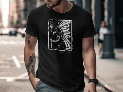 Urban Aztec T-Shirt Edition 2 in black with a bold Aztec design, perfect for adding a touch of urban flair to any casual outfit.