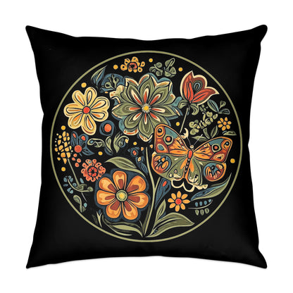 Brighten your living room or bedroom with this Vibrant Floral cushion, featuring durable fabric and a hidden zipper.