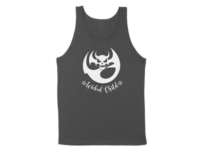 Charcoal Wicked Child Tank Top with a modern, sleeveless design and scoop neck for all-day comfort and style.