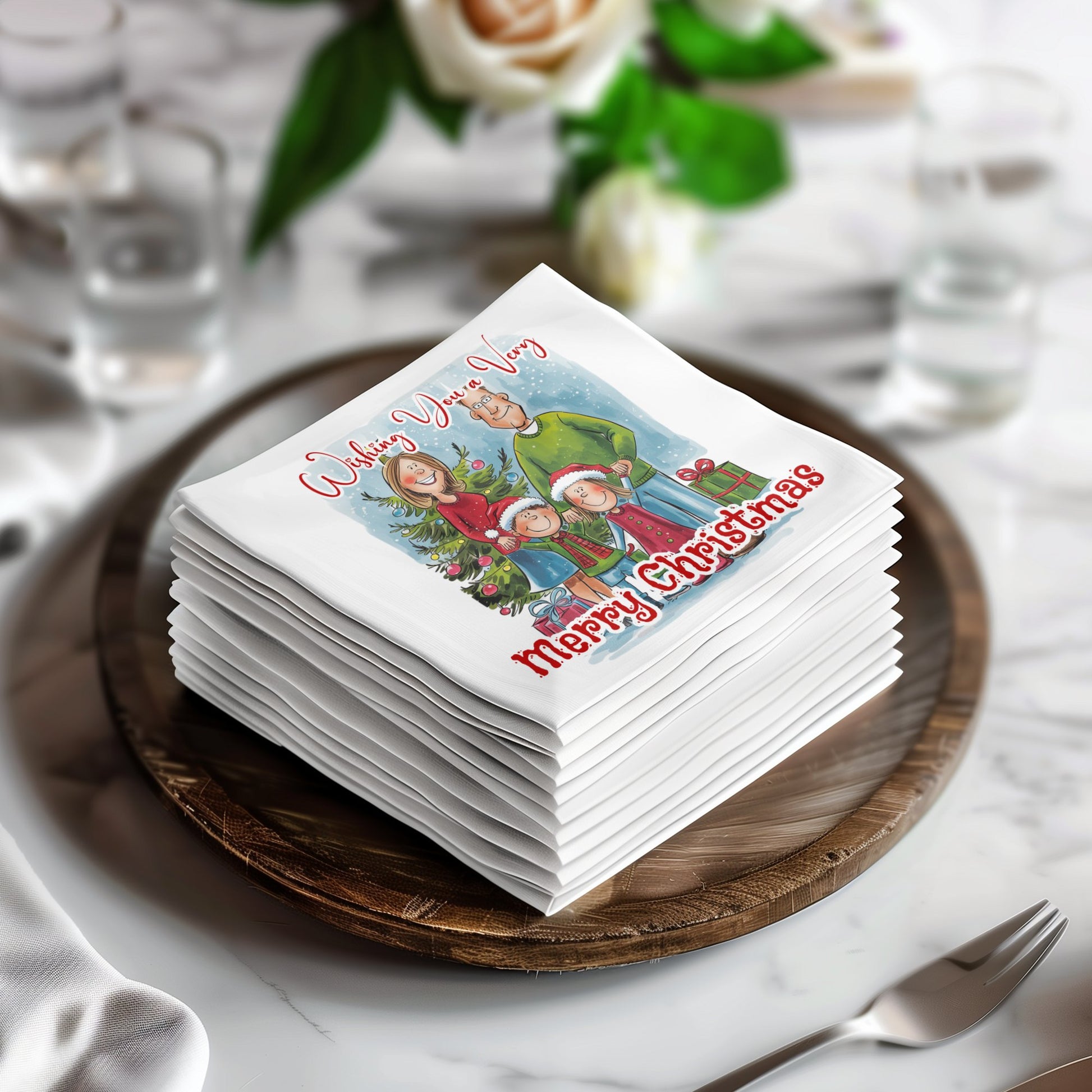 Wishing You A Merry Christmas Napkins Image 2