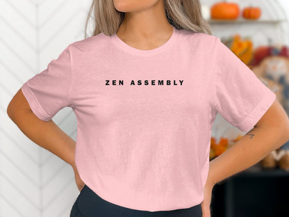 Zen Assembly T-Shirt in pink – soft cotton, relaxed fit, and a stylish colour for effortless daily wear.